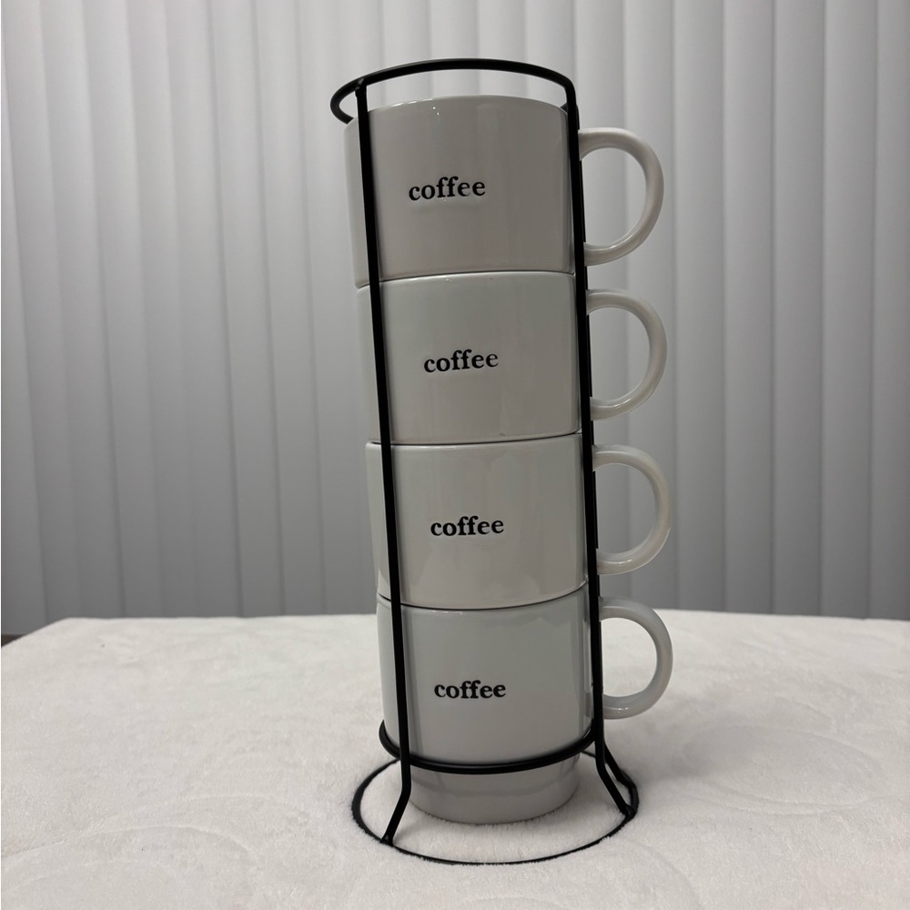 Coffee Mug set with Stackable Stand - Picture 6 of 7